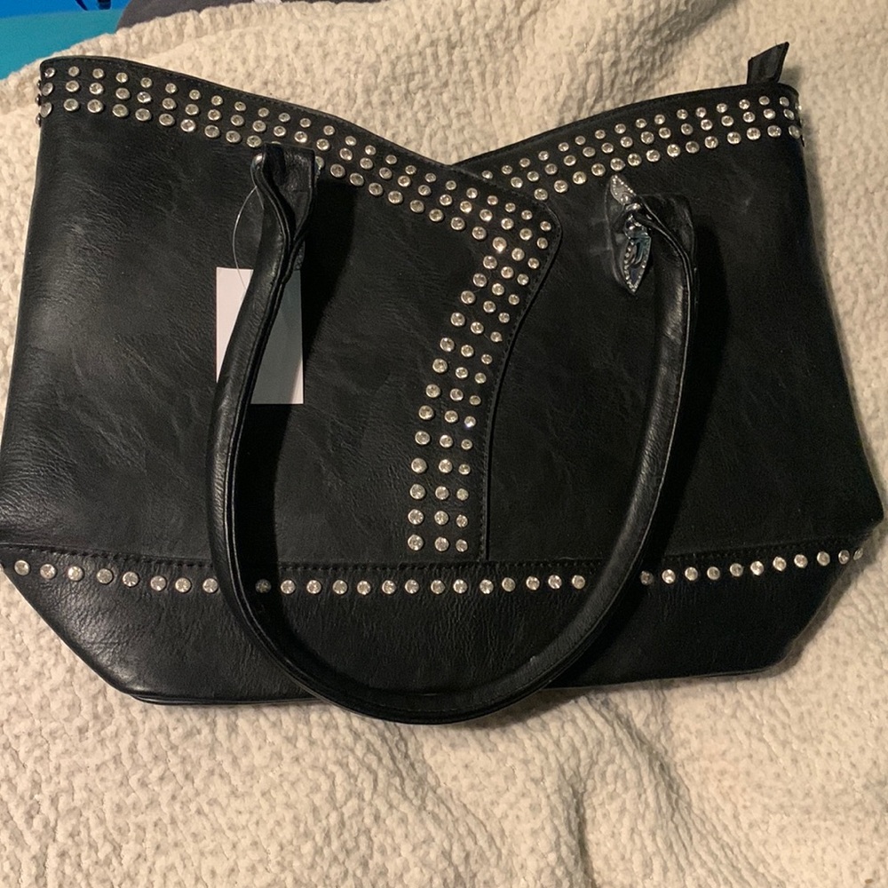 Black jeweled purse.